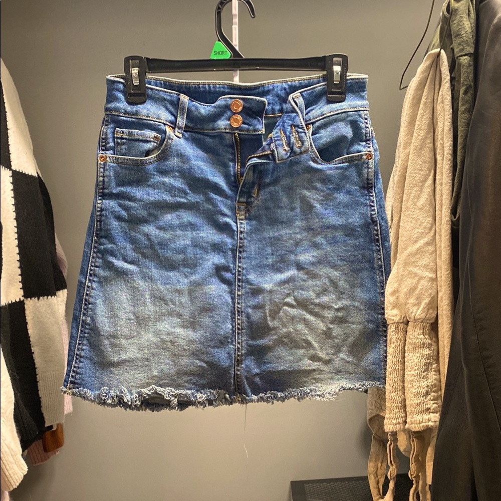 Maurices Blue A-Line Mini Skirt Casual